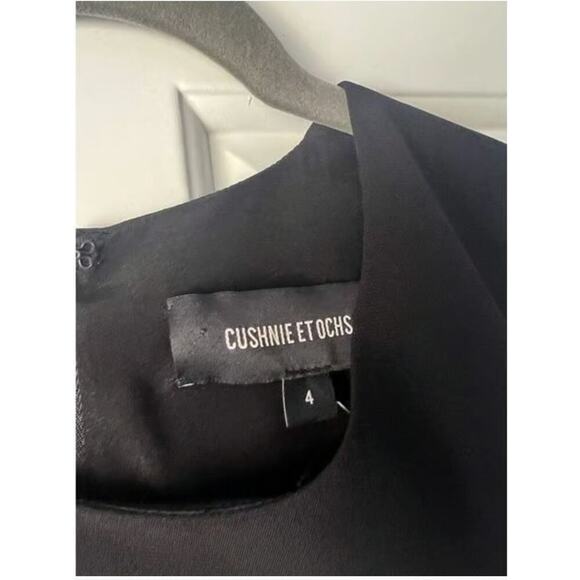 Cushnie et Ochs Nisa Fringe Dress Black White Shift Mini Sz 4 - Picture 8 of 9